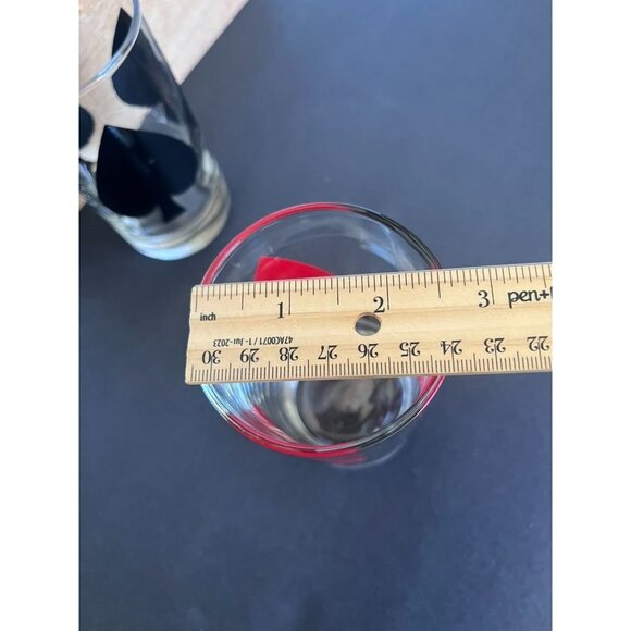 Libbey Card Suit Highball Glasses Set Of 4 - Spades Hearts Diamonds Clubs Design - Picture 5 of 5